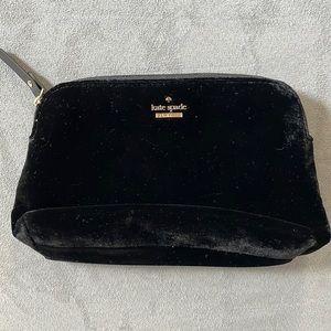 kate spade | Bags | Kate Spade Black Velvet Makeup Bag | Poshmark